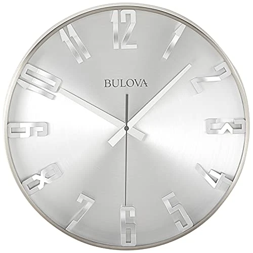 Bulova C4846 Director Wall Clock, Satin Pewter Finish - Image 4